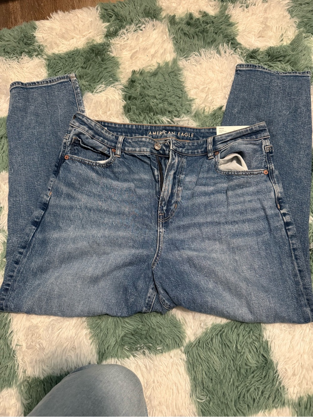 American Eagle Outfitters Women's Blue Boyfriend Jeans - Medium Wash